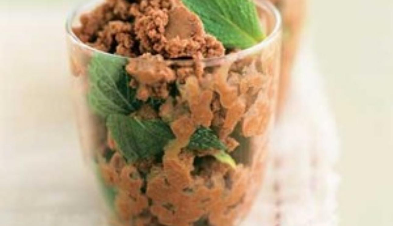 Granizado de chocolate a la menta