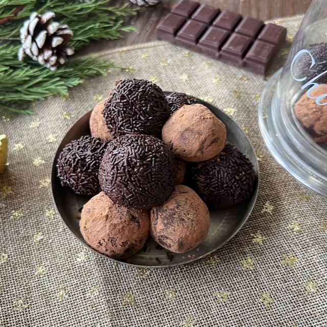 Postres con chocolate negro