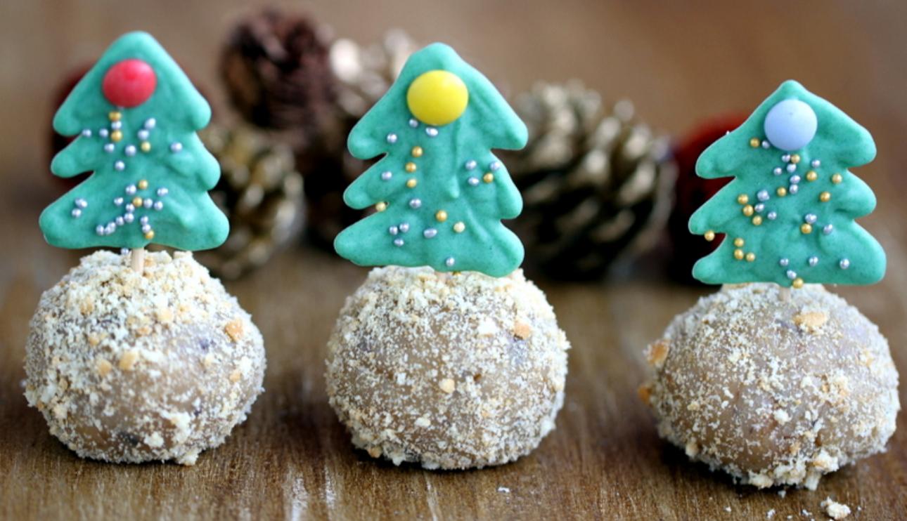 Trufitas de galleta con árbol de Navidad