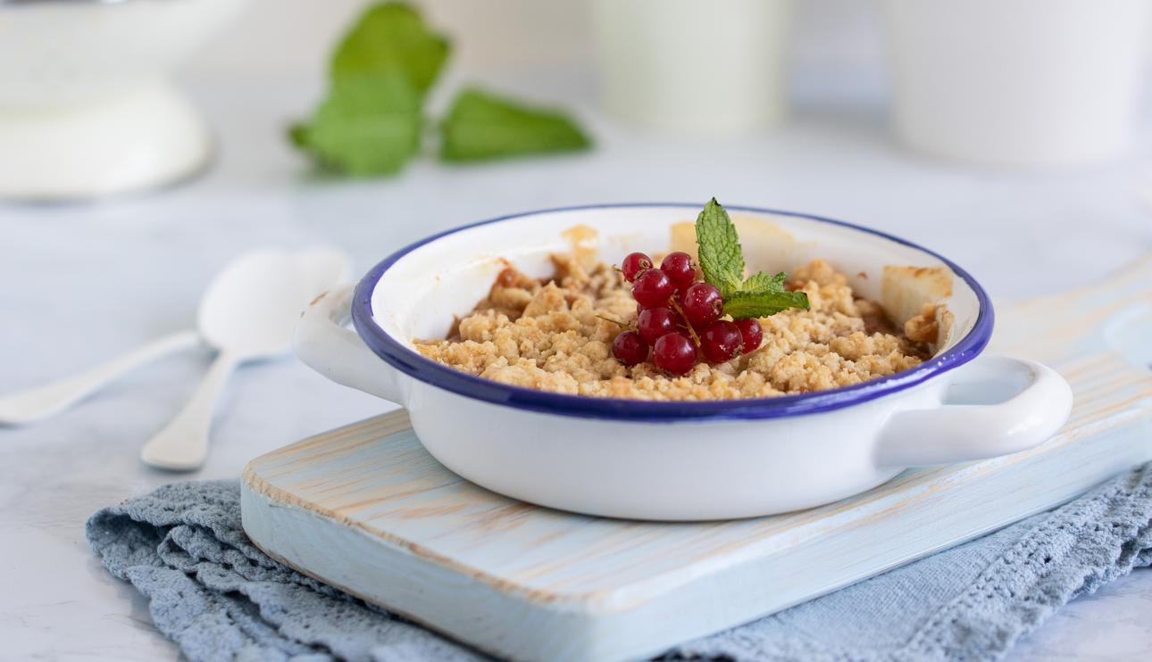 Crumble de manzana al caramelo