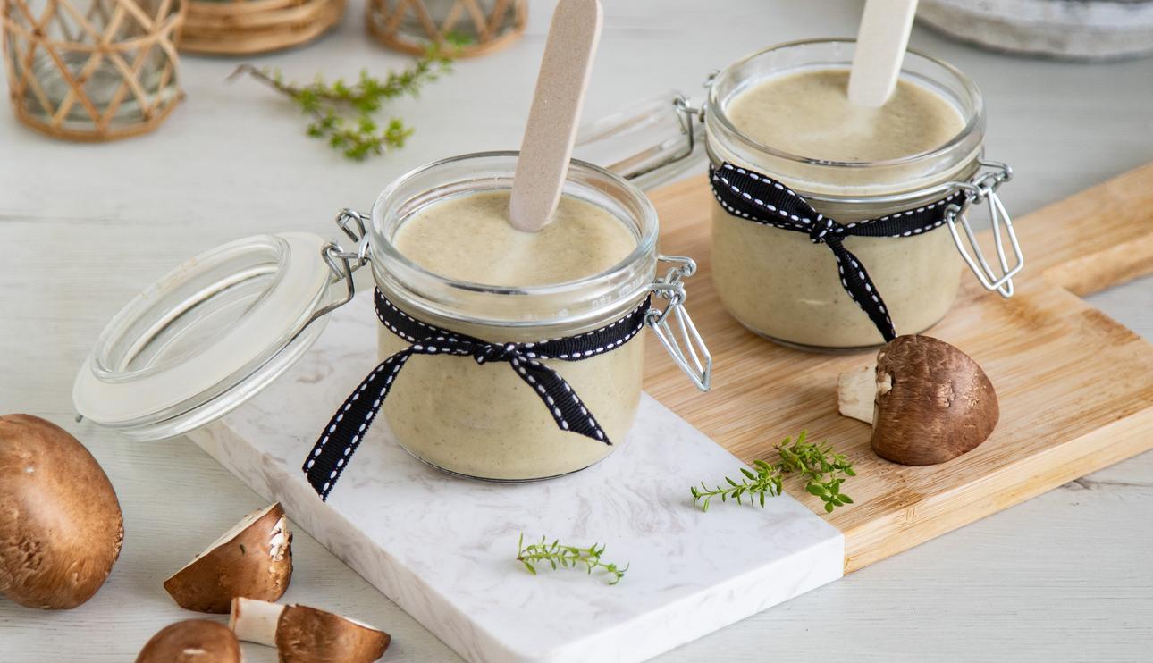 Crema de champiñones y puerros