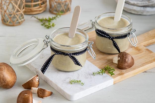 Crema de champiñones y puerros