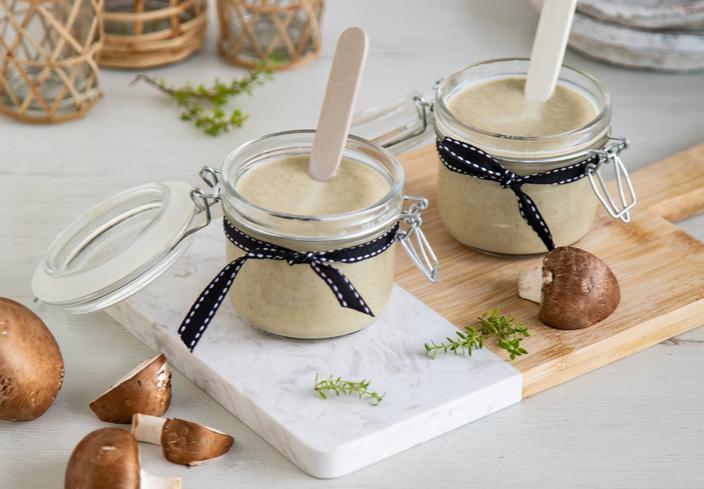 Crema de champiñones y puerros