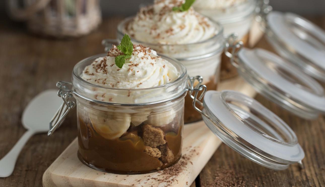 Copa rápida de Dulce de Leche y plátano