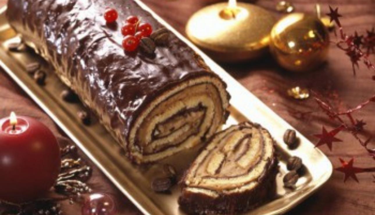 Tronco de chocolate y café