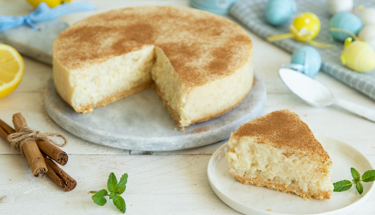 Tarta de arroz con leche