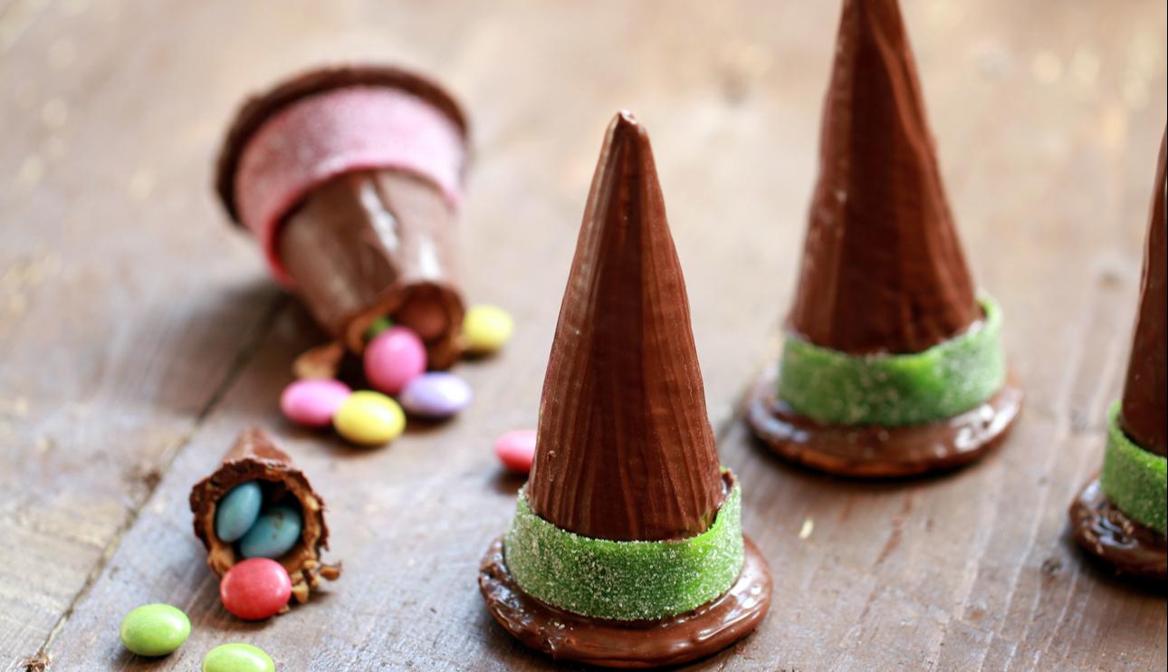 Sombreros de bruja con sorpresa para halloween