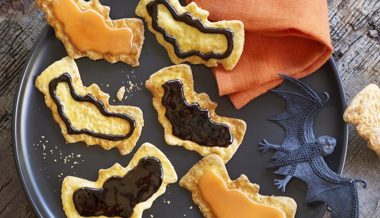Galletas murciélago de halloween
