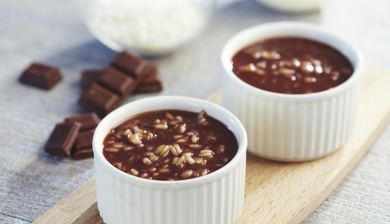 Arroz con leche y chocolate con leche