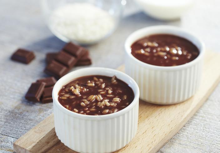 Arroz con leche y chocolate con leche
