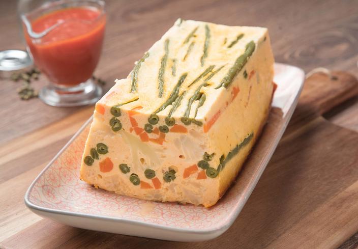 Pastel de verduras y queso fresco