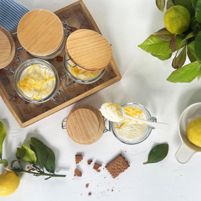 Postres de limón y leche condensada