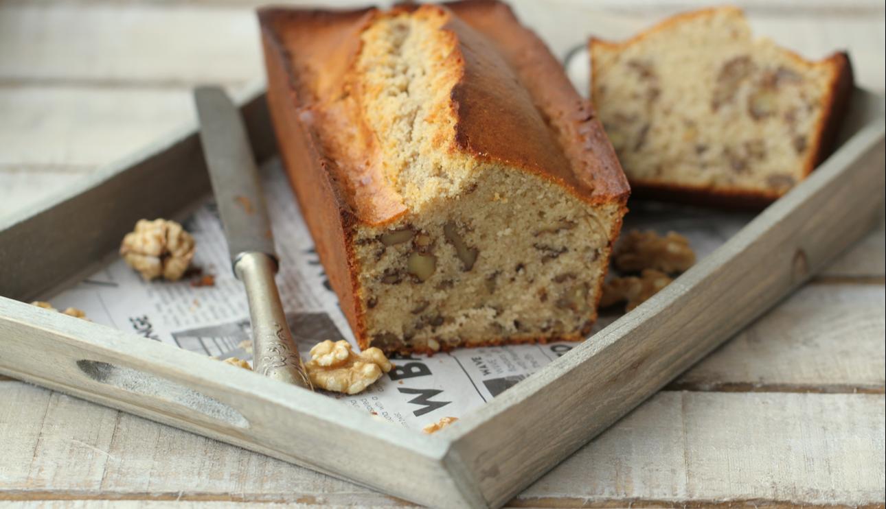 Plum cake de leche condensada y nueces