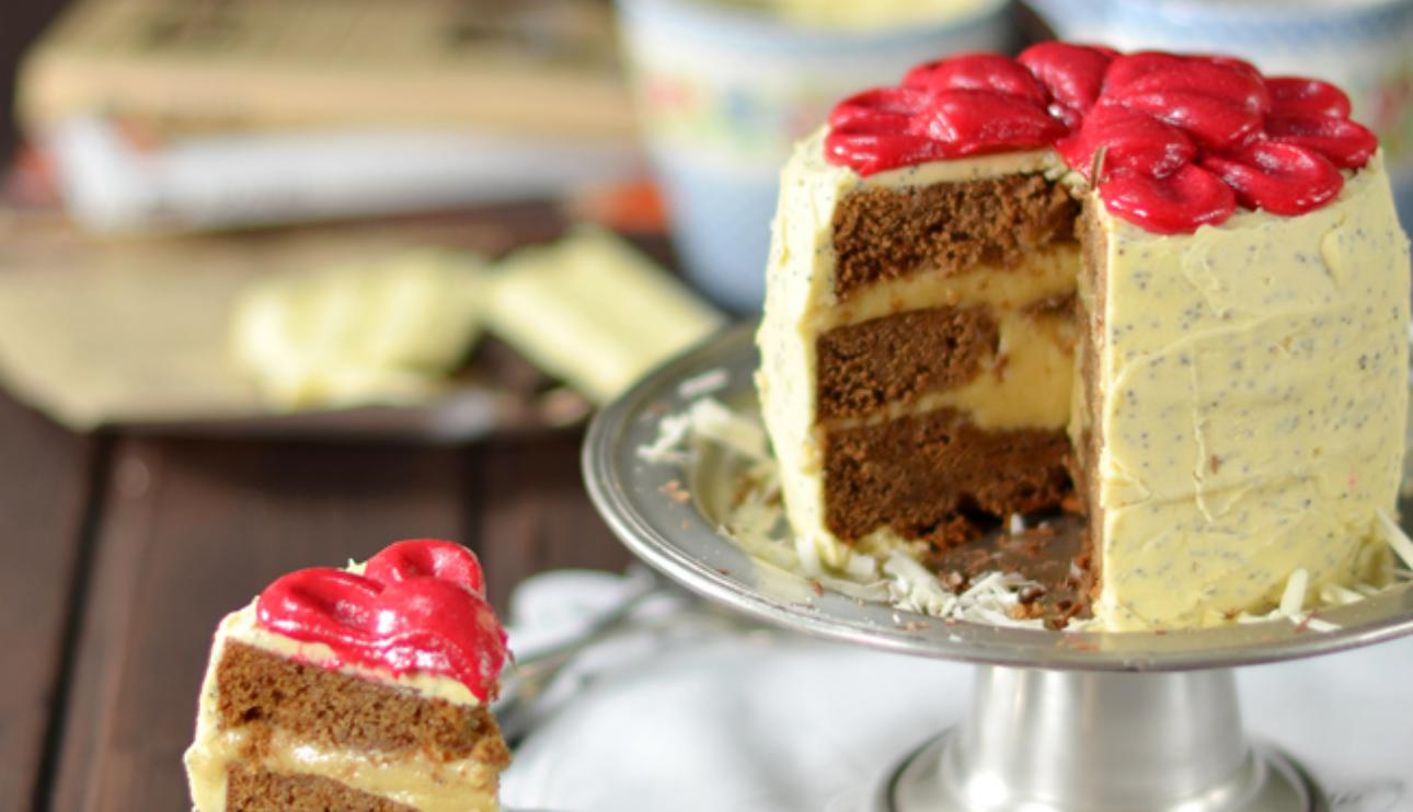 Delicia chocolateada con corazon de avellana al toque de amapola