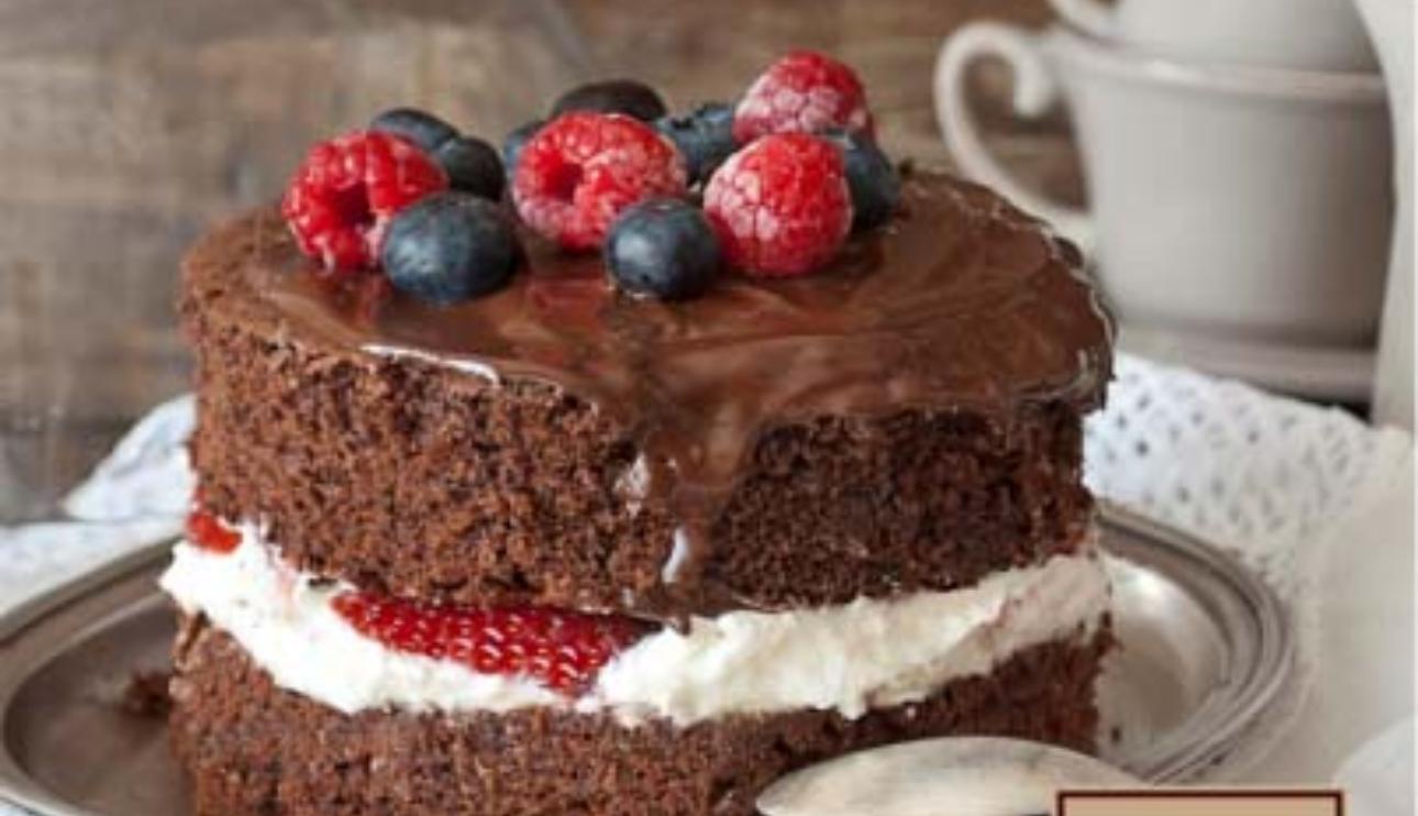 Esponjoso de chocolate con frutos rojos