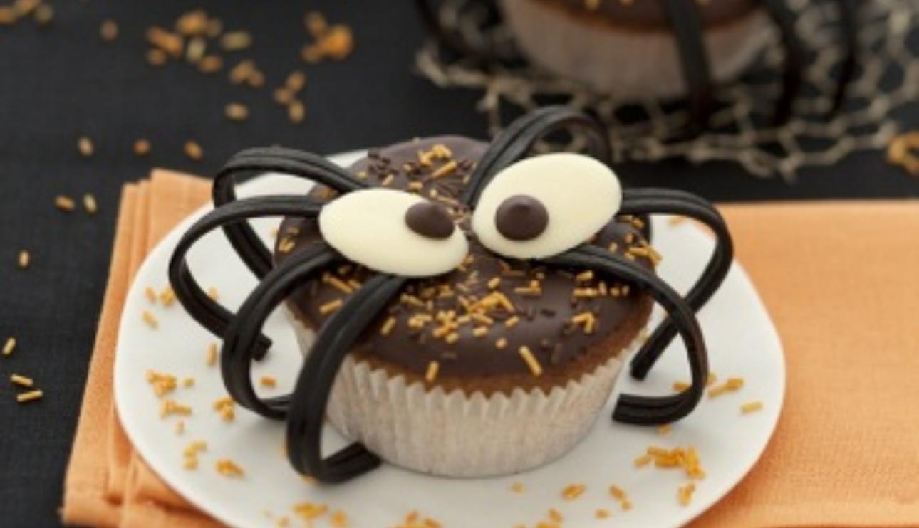 Muffins aracnidos de halloween