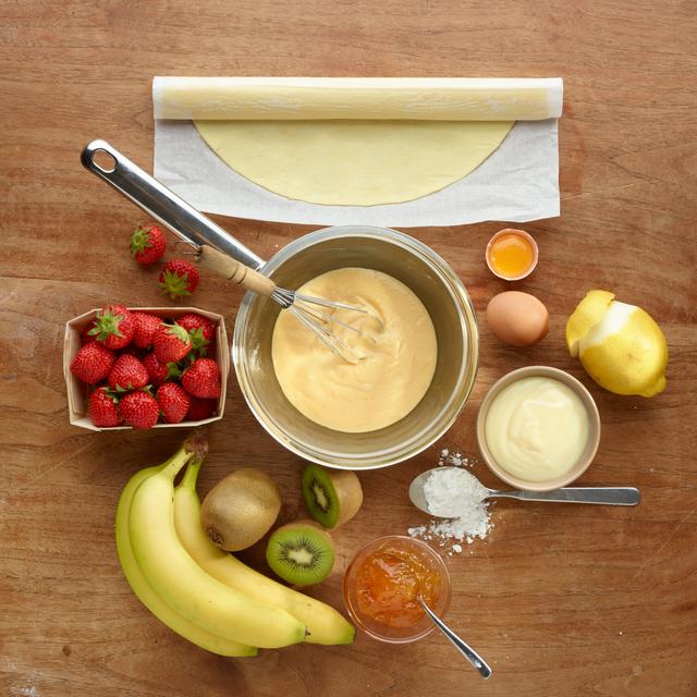 Tarta de frutas con hojaldre