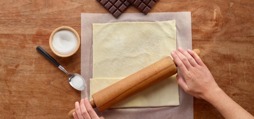 Palmeras de hojaldre bañadas en chocolate