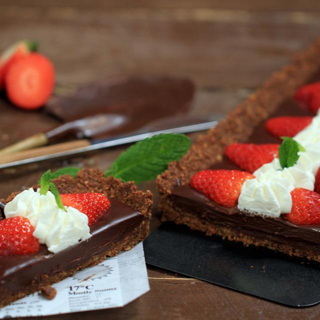 Postres con chocolate negro