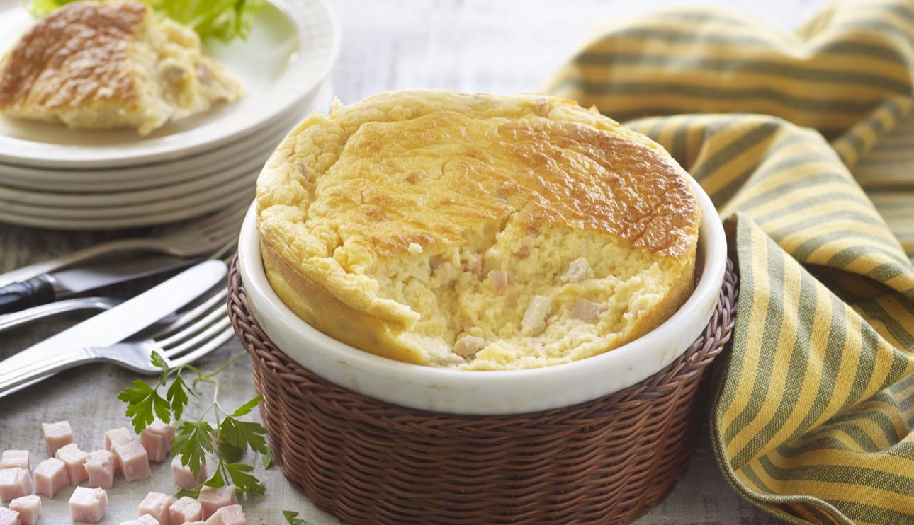 Soufflé de puré de patata y pechuga de pollo