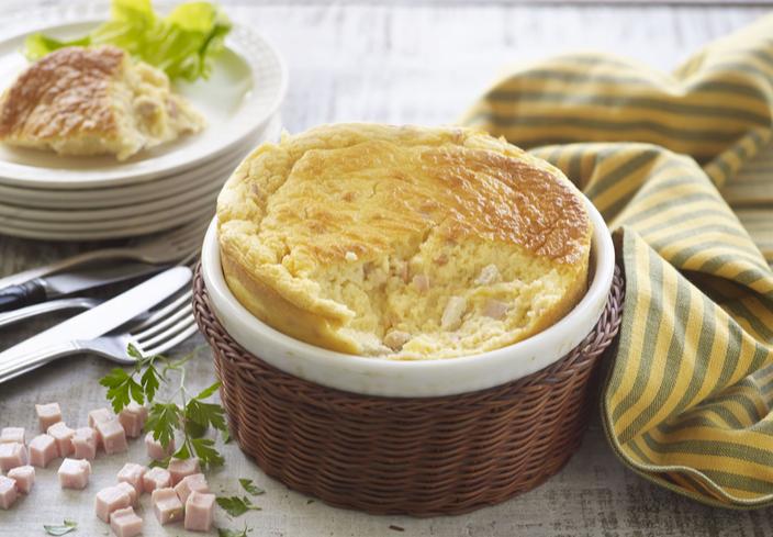 Soufflé de puré de patata y pechuga de pollo