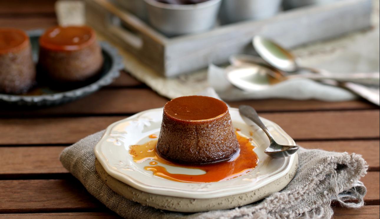 Flan de chocolate