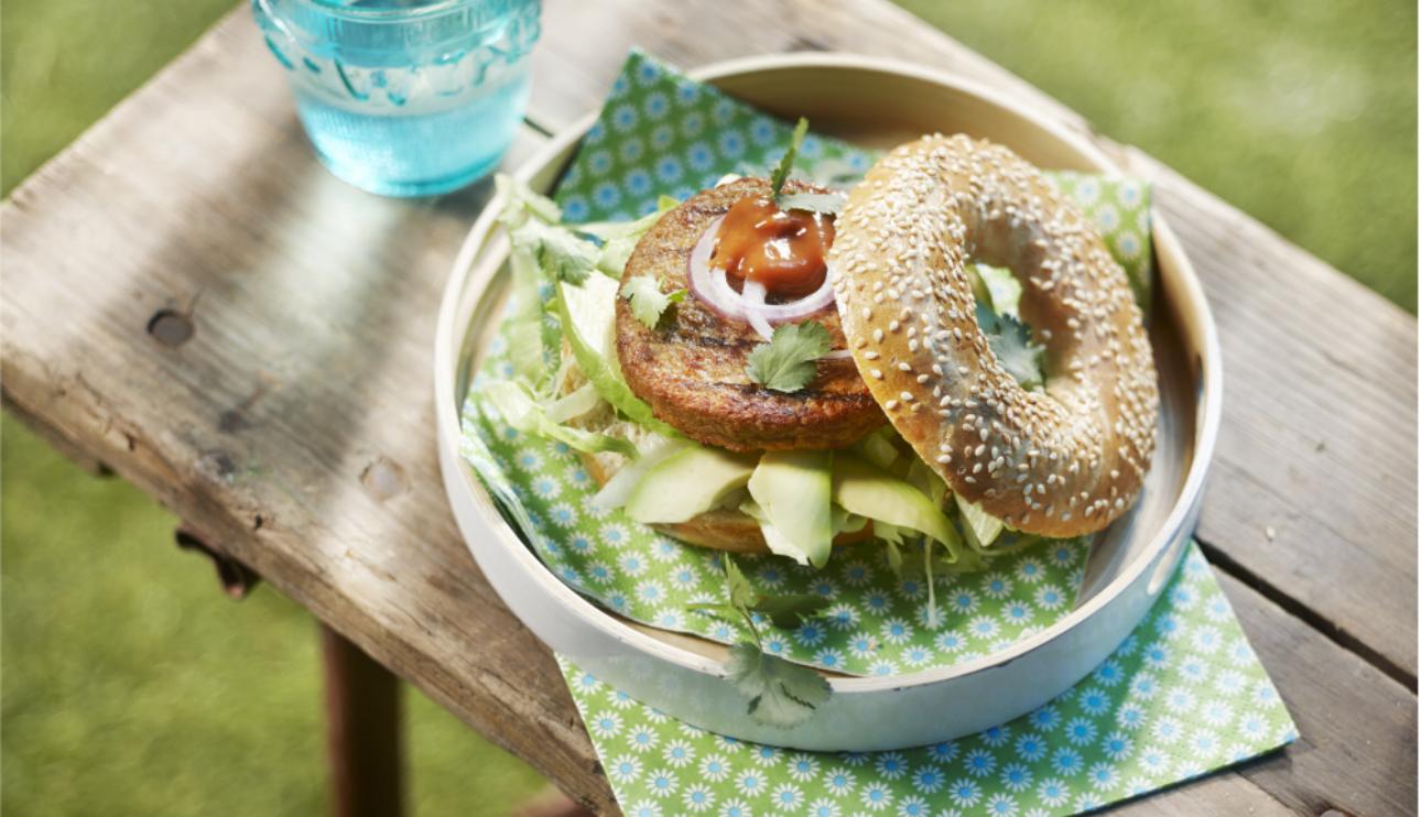 Classic Burger tejana con bagel