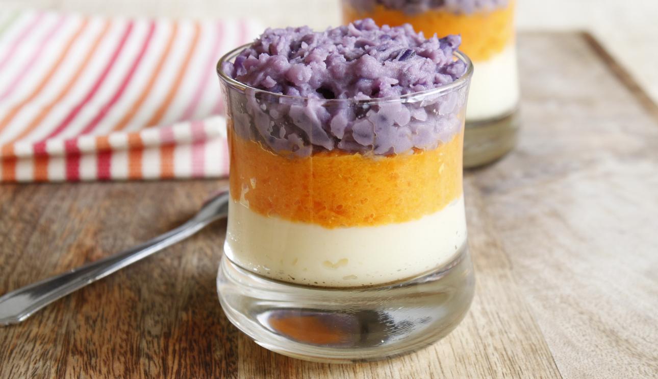 Puré de patatas, remolacha y calabaza