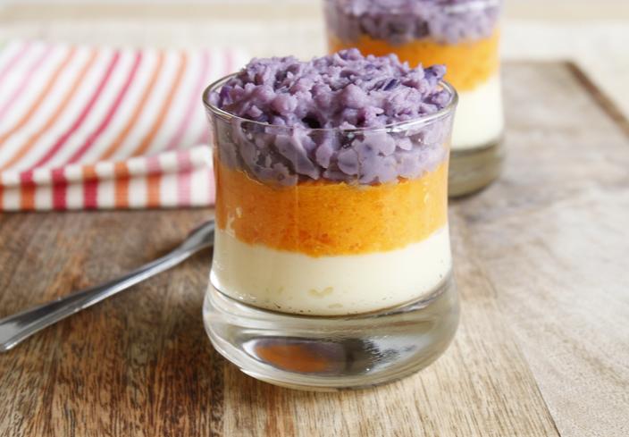 Puré de patatas, remolacha y calabaza