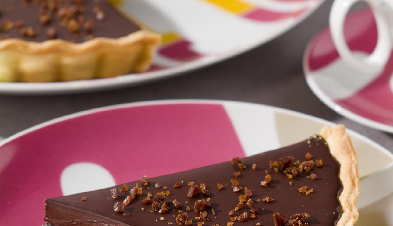 Tarta de chocolate con pepitas de café