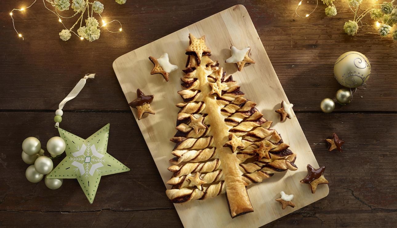 Árbol de Navidad con hojaldre