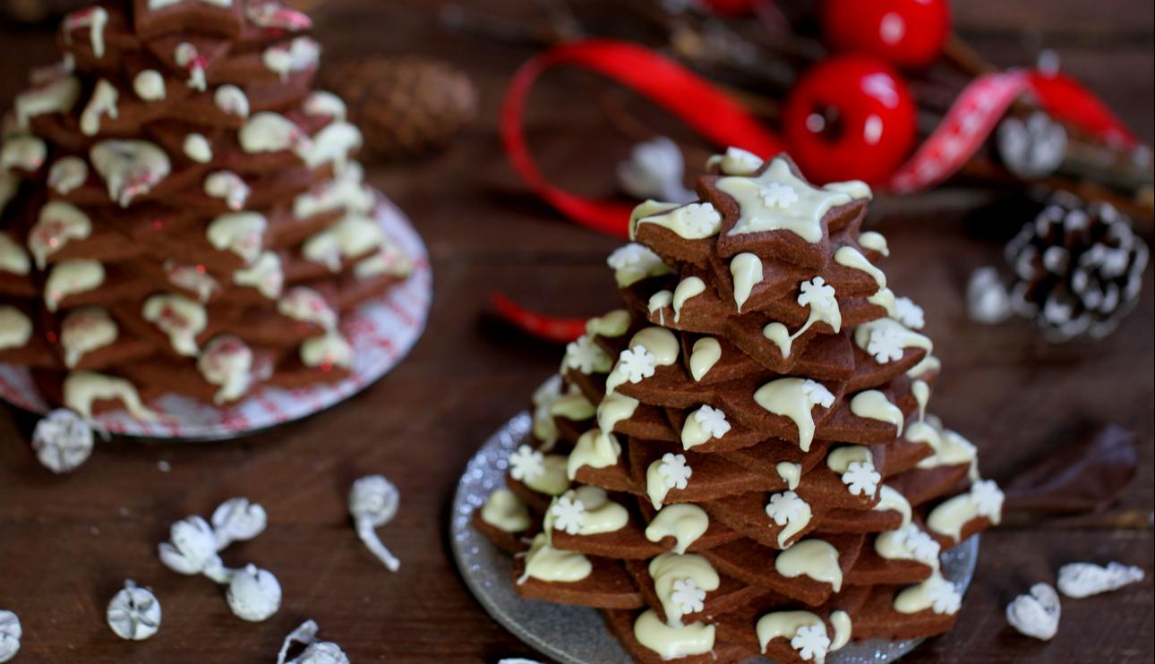 Arbol de Navidad con galletas
