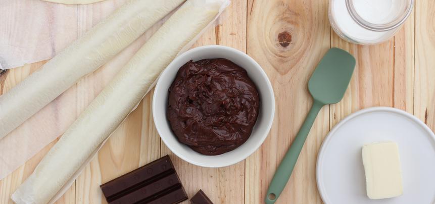 Estrella de Navidad con chocolate y hojaldre