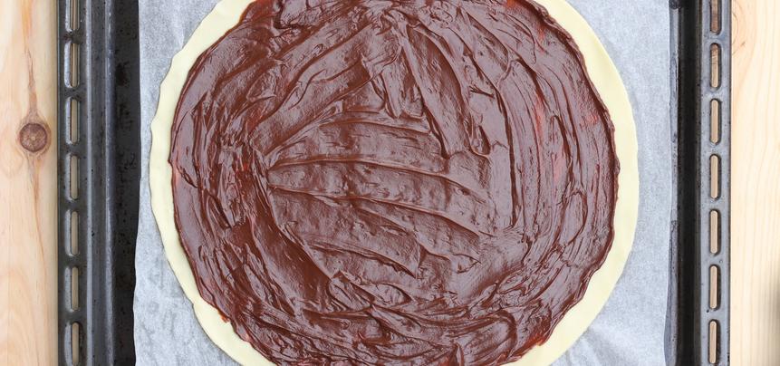 Estrella de Navidad con chocolate y hojaldre