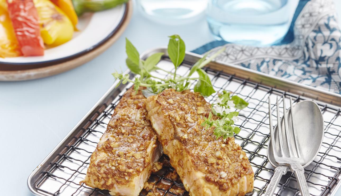 Salmón marinado a la indiana