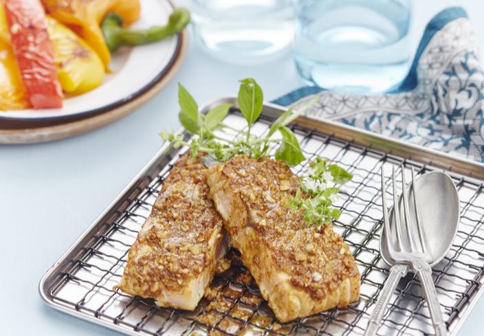 Salmón marinado a la indiana