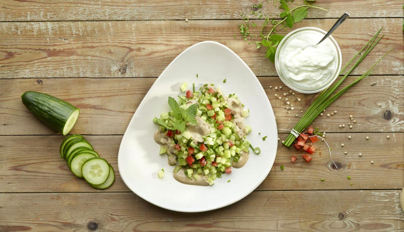 Ensalada de pepino y yogur