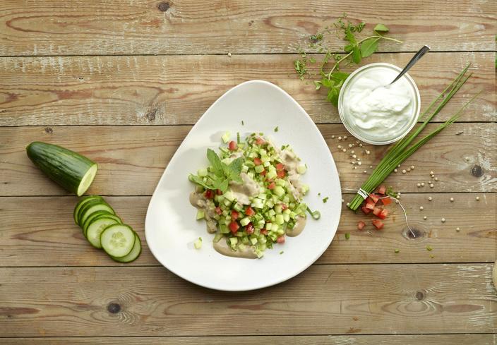 Ensalada de pepino y yogur