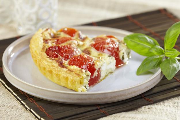 Tarta de tomates y queso de cabra