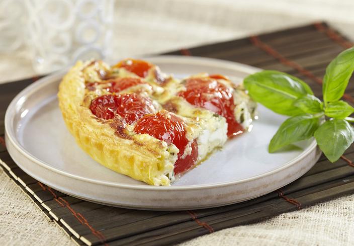 Tarta de tomates y queso de cabra