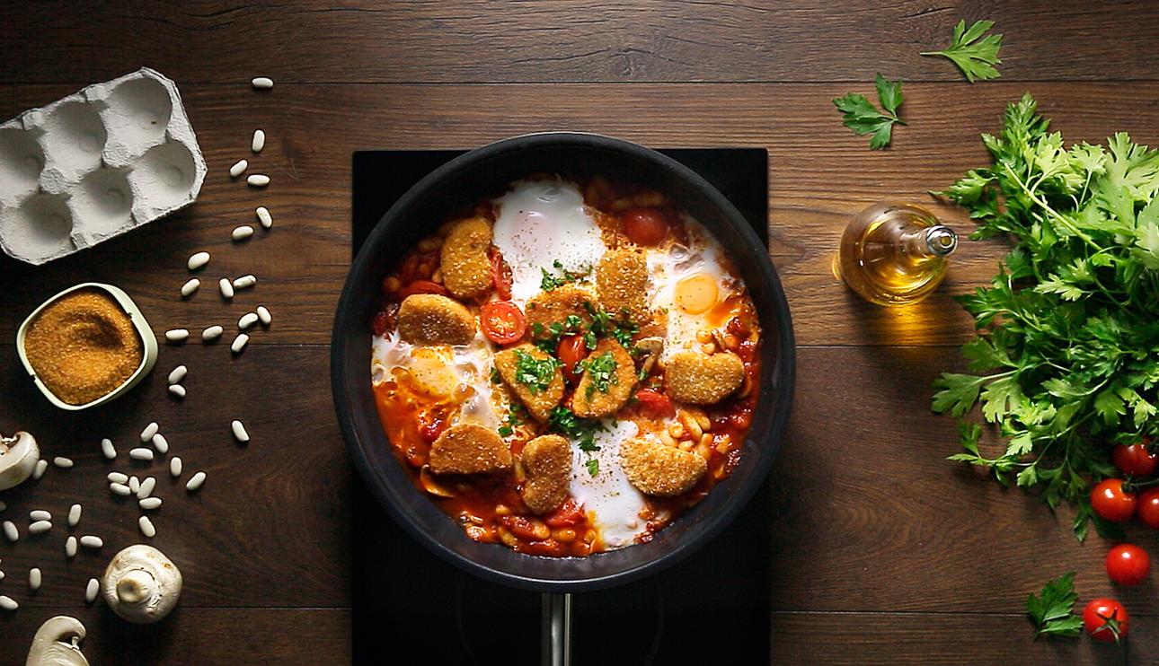 Brunch con nuggets veganos