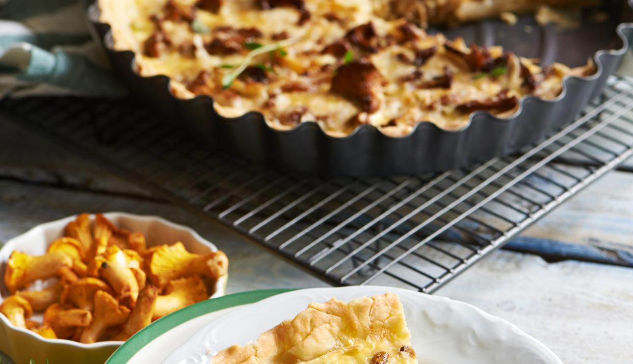 Quiche de setas y queso Manchego