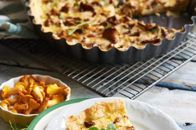 Quiche de setas y queso Manchego