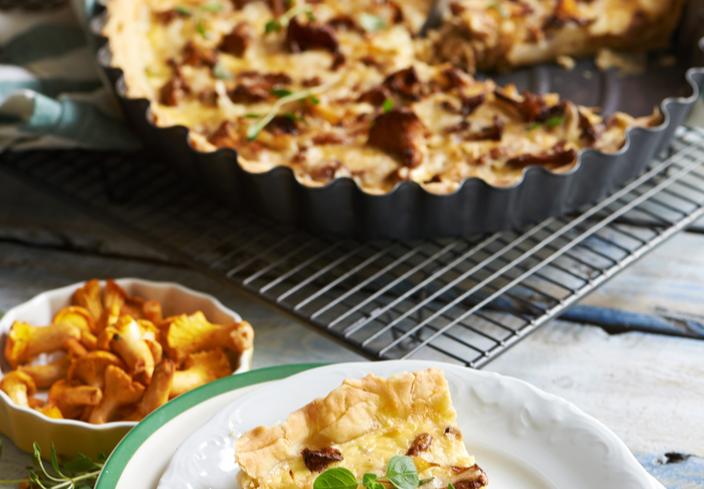 Quiche de setas y queso Manchego