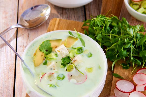 Crema de pepino y yogurt