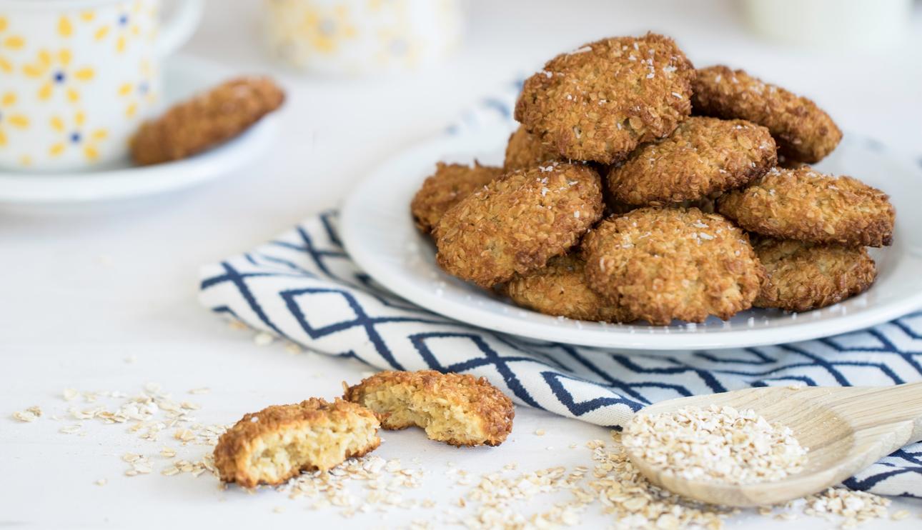 Galletas de avena, leche condensada y coco