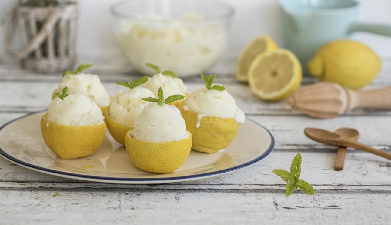 Limón helado de leche condensada