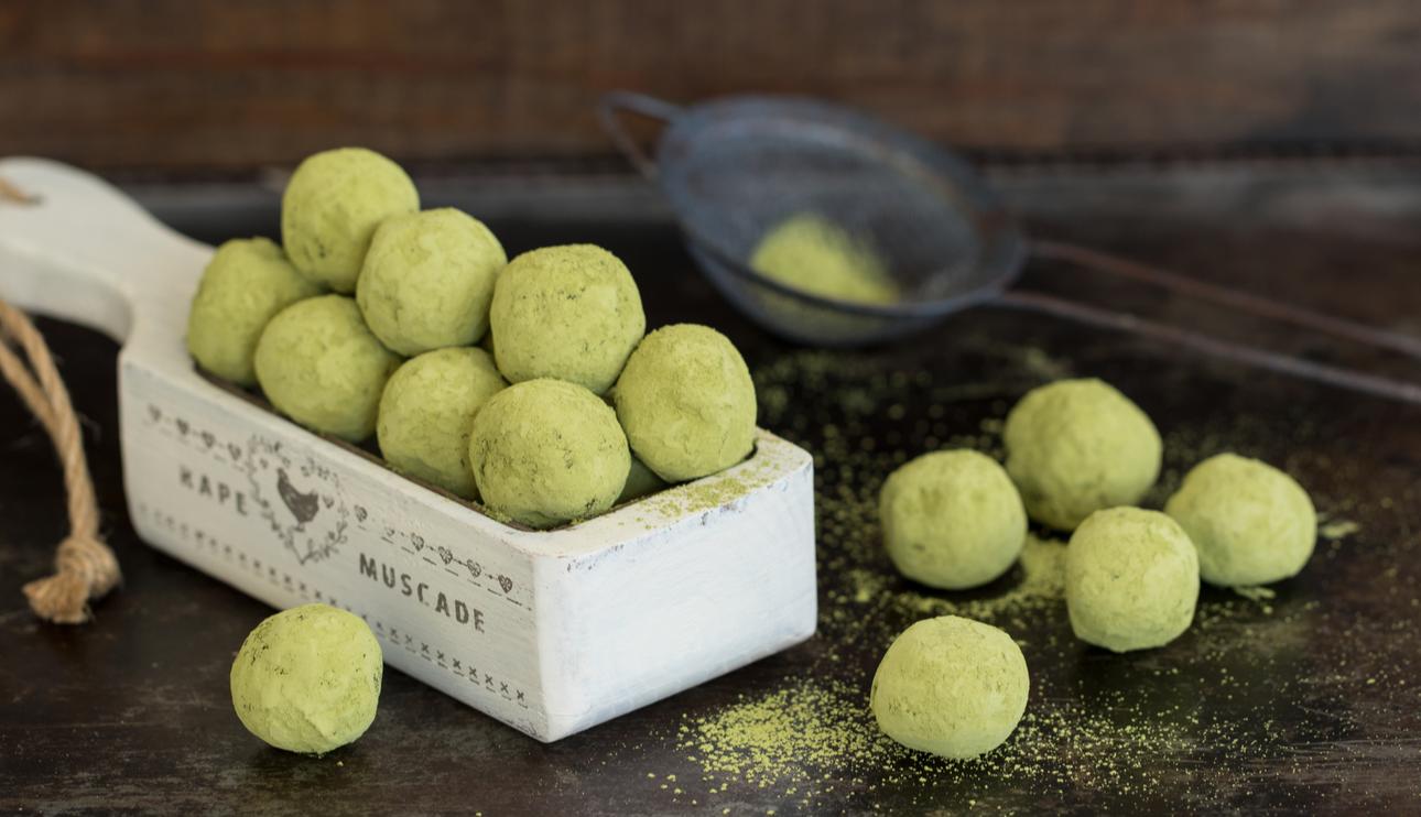 Trufas de chocolate y té matcha
