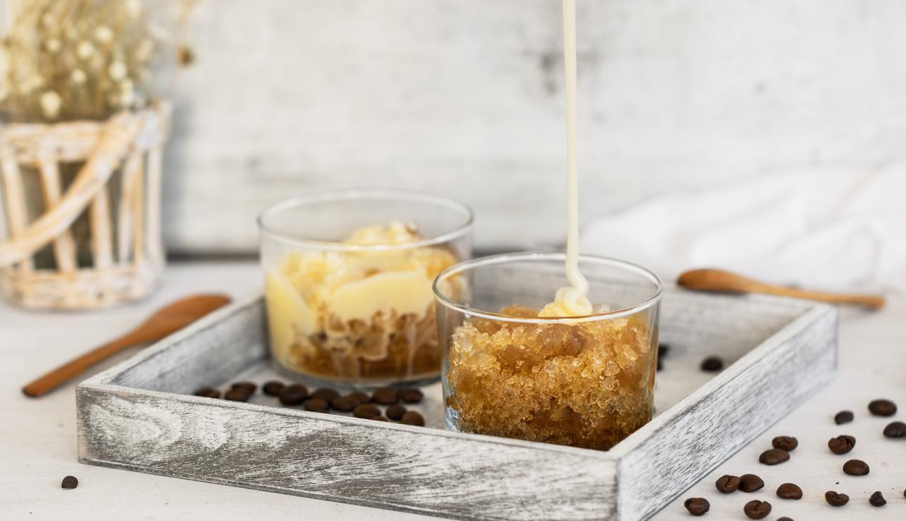 Granizado de café con leche condensada