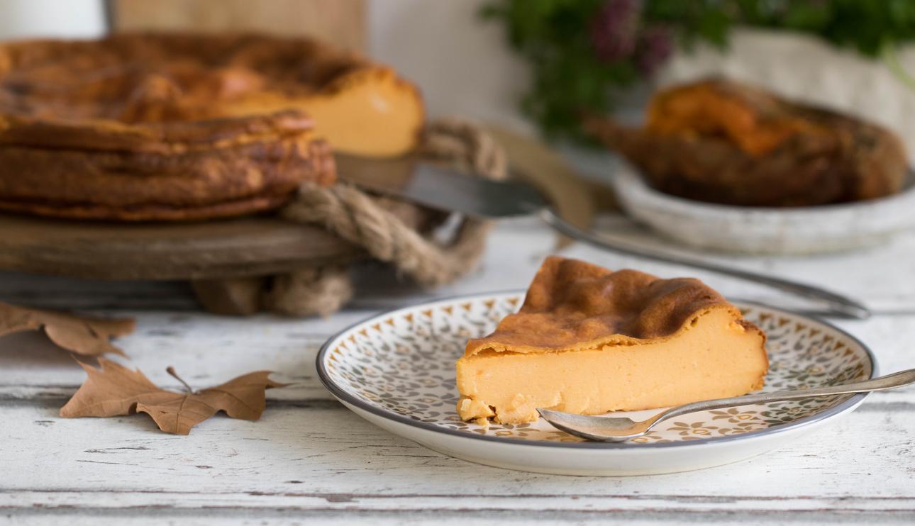 Tarta de queso, boniato y leche condensada